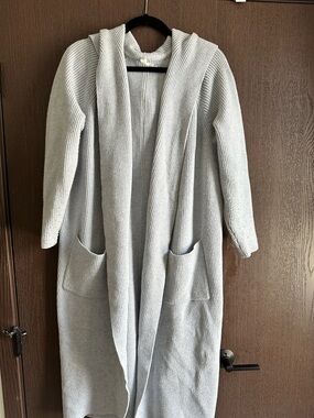 Daily Practice Hooded Longline Open-Front Cardigan
